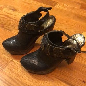 Sam Edelman black heeled boots, size 6M